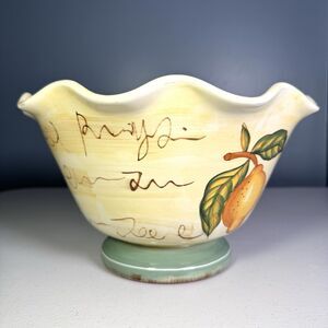 Contemporary Fruit Serving Bowl, Style-Eyes by‎ Baum Bros Bowl 10" W Lemon Pear